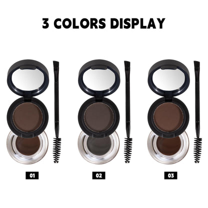 Dual-Layer Eyebrow Powder & Gel Set with Brush