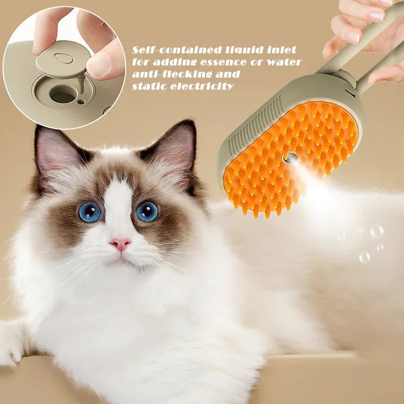 Ivybeautyco No-Rinse Pet Spray Brush with Hair Care Essential Oil