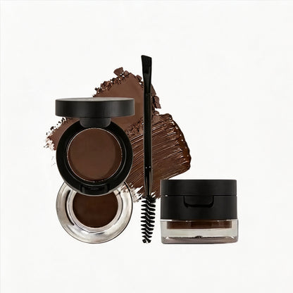 Dual-Layer Eyebrow Powder & Gel Set with Brush