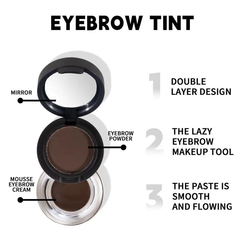 Dual-Layer Eyebrow Powder & Gel Set with Brush