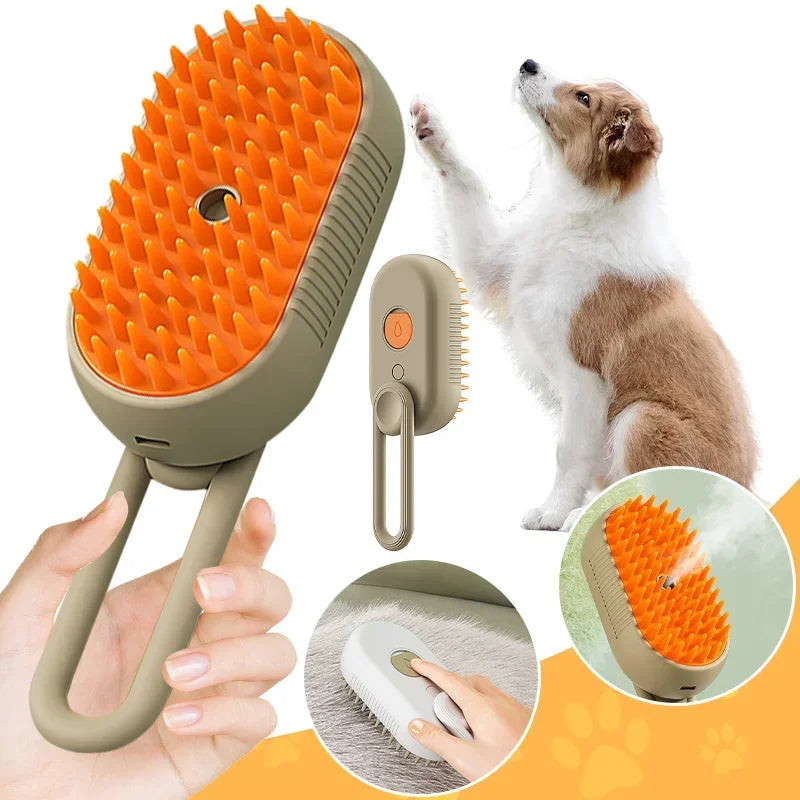 Ivybeautyco No-Rinse Pet Spray Brush with Hair Care Essential Oil