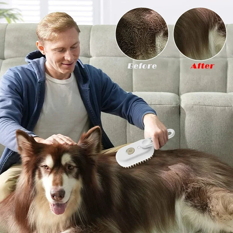 Ivybeautyco No-Rinse Pet Spray Brush with Hair Care Essential Oil
