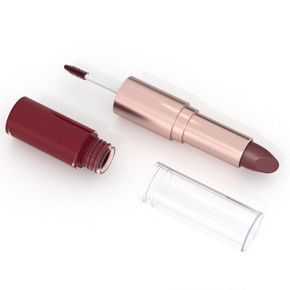2 In 1 Lipstick Lip Glossy Set