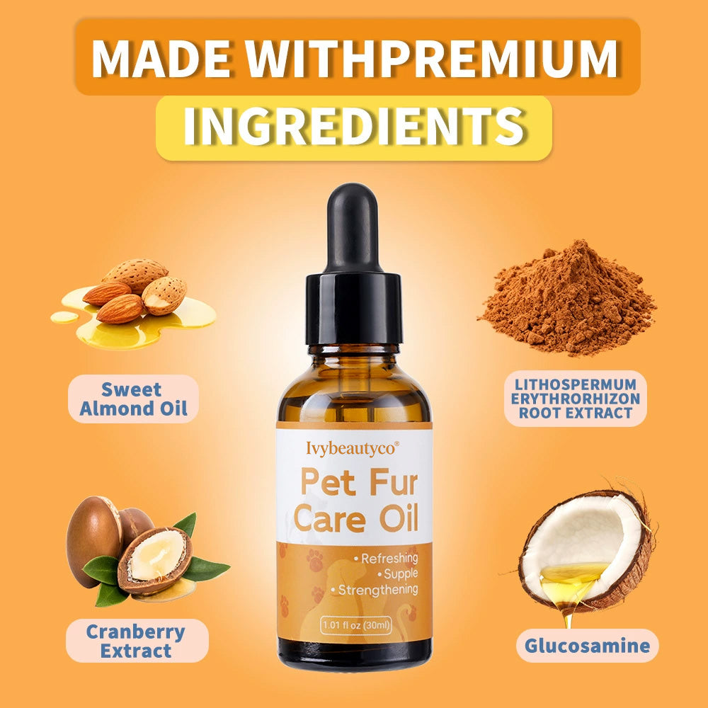 Ivybeautyco No-Rinse Pet Spray Brush with Hair Care Essential Oil