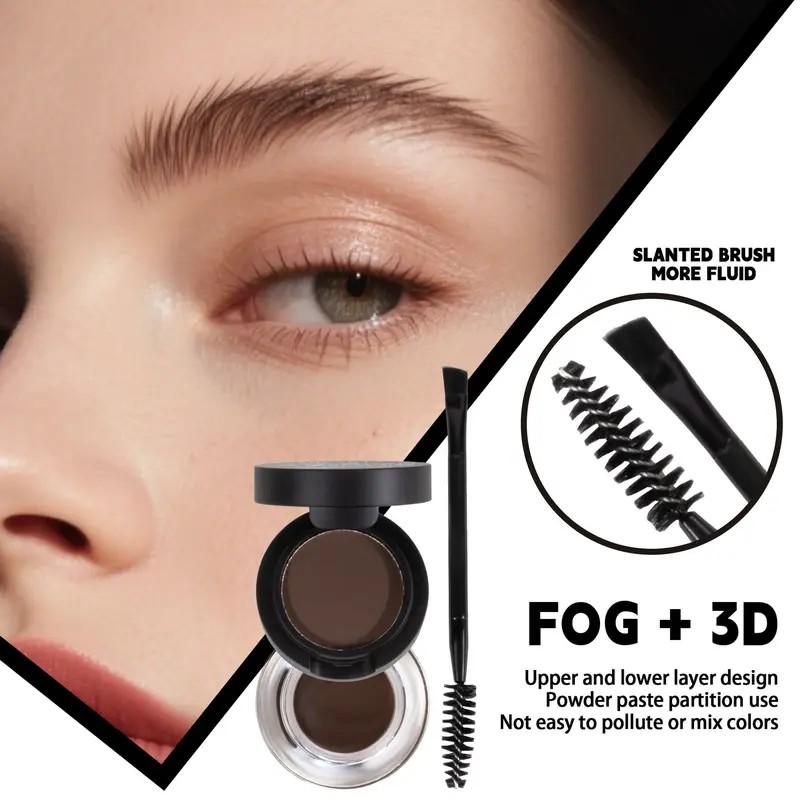 Dual-Layer Eyebrow Powder & Gel Set with Brush