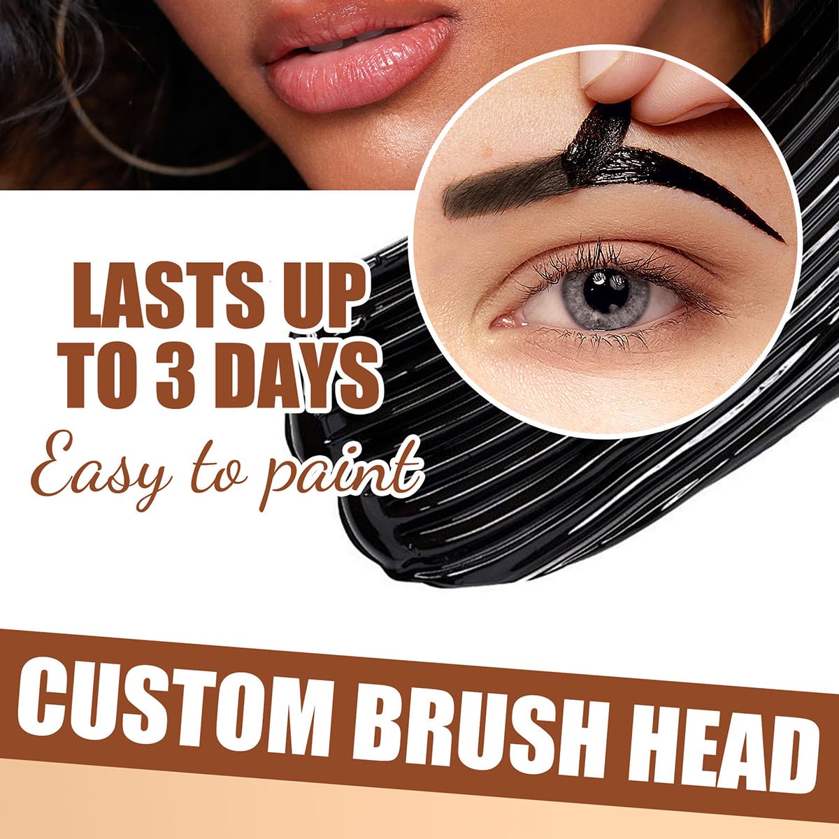 Eyebrow gel lasting up to three days
