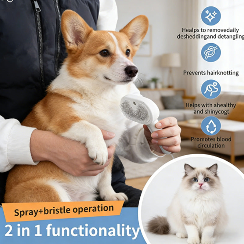 3-in-1 Pet Cleaning Kit – Foam, Spray & Grooming Brush for Deep Clean & Odor Control