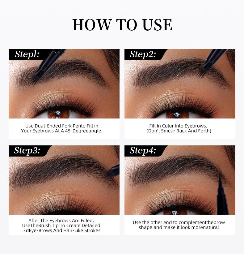 Original 4D Brush Tip Waterproof Microblading Eyebrow Pen