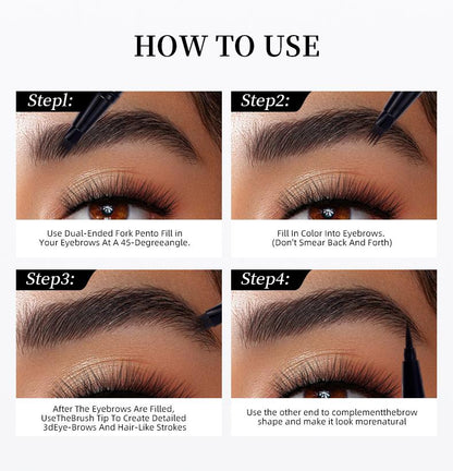 Original 4D Brush Tip Waterproof Microblading Eyebrow Pen