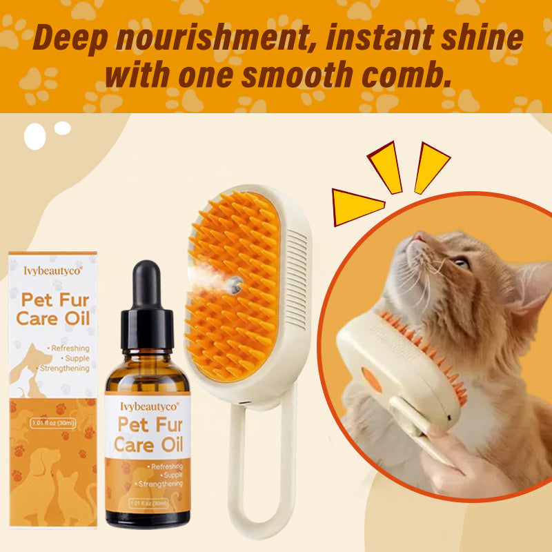 Ivybeautyco No-Rinse Pet Spray Brush with Hair Care Essential Oil